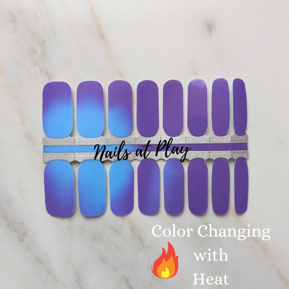 5 for $15 Nail Wraps- Color Change Blue